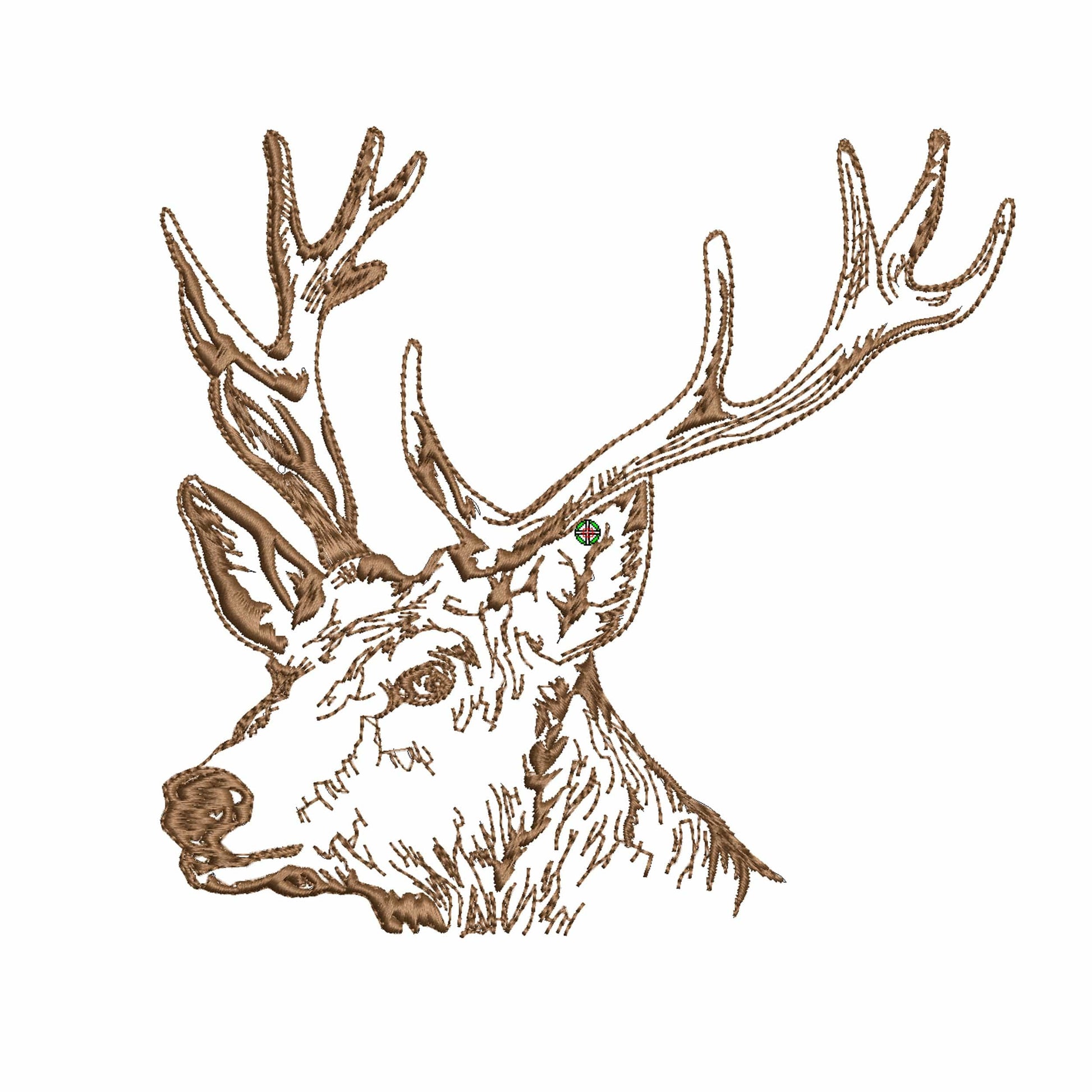 deer machine embroidery design