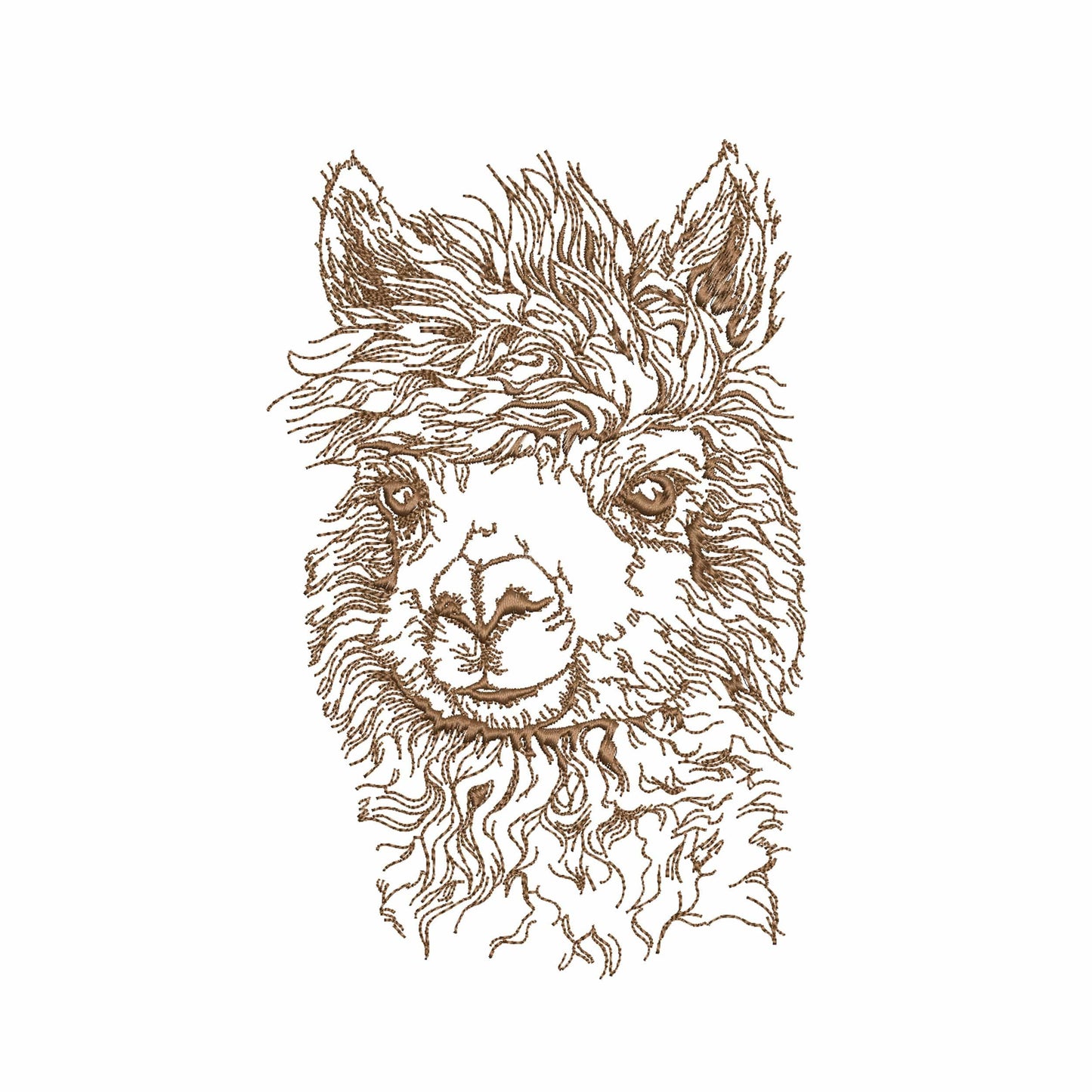 llama machine embroidery design