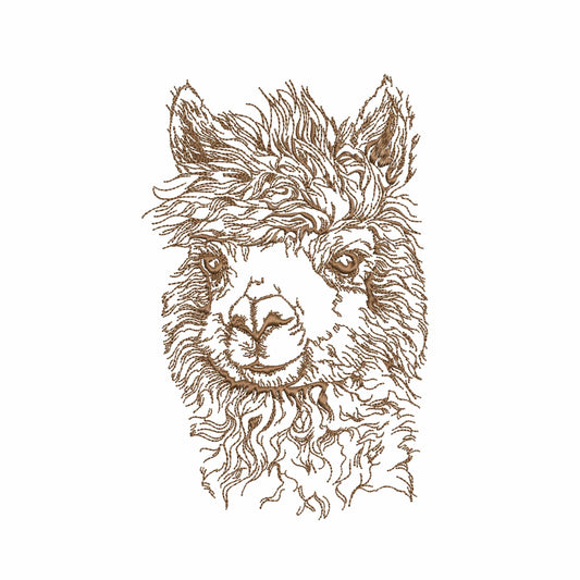 Alpaca Llama Machine Embroidery Design