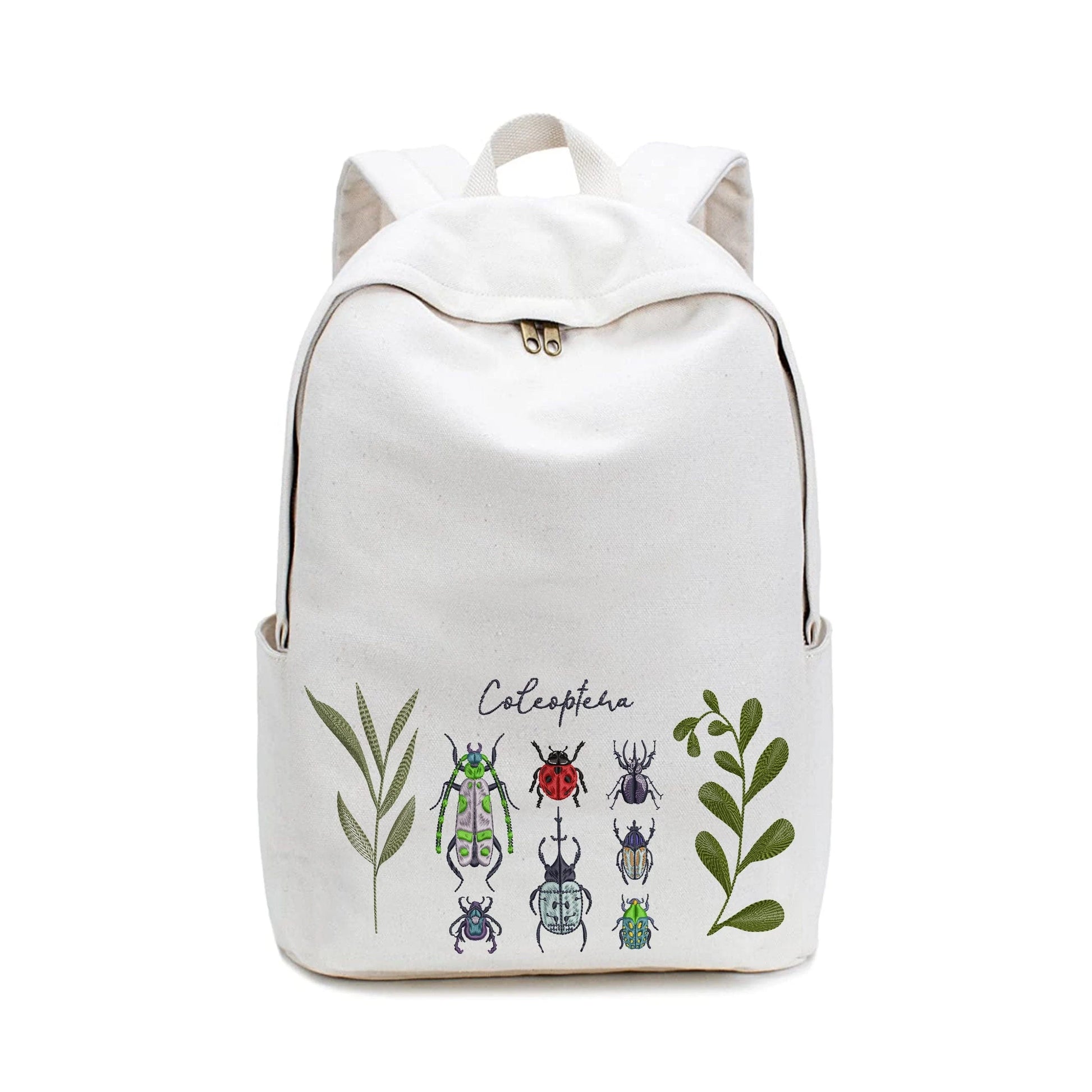 Beetle Insects Machine Embroidery Design Bundle on backpack