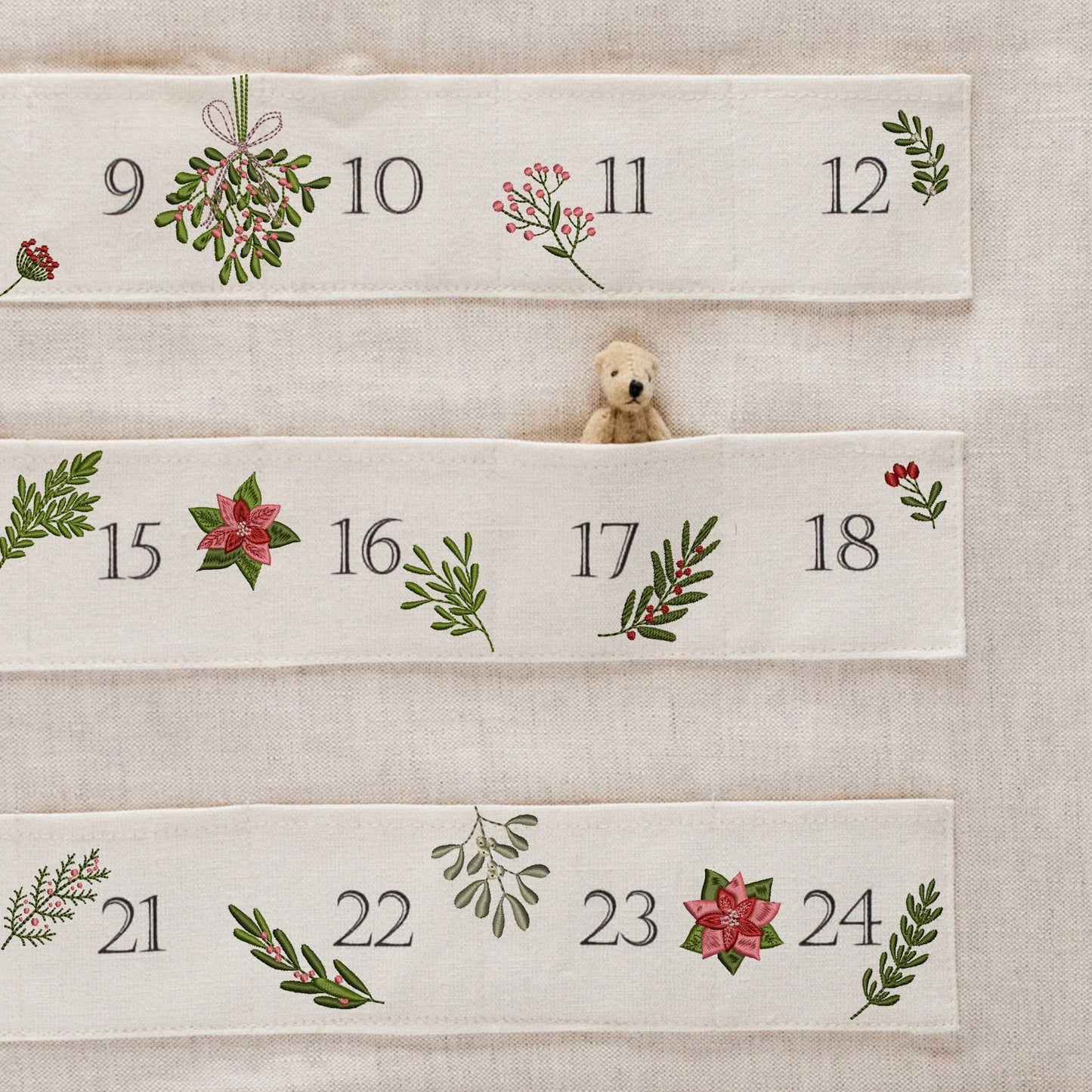 Christmas Poinsettia Machine Embroidery Design Bundle gift ideas