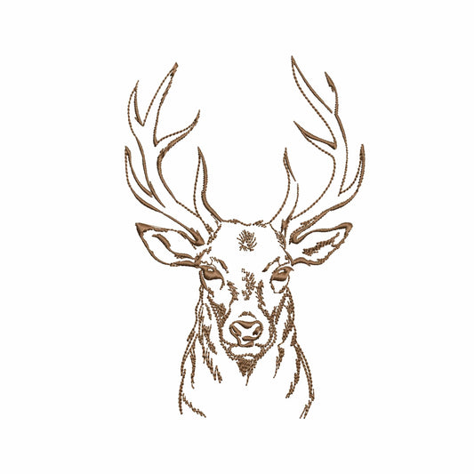 Deer Stag Machine Embroidery Design