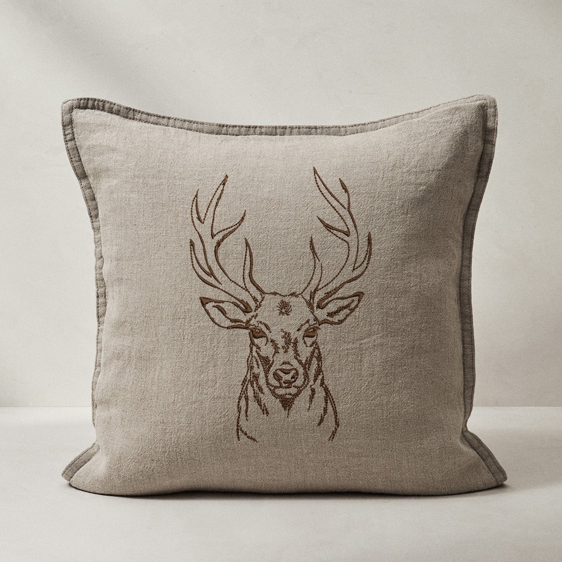 Deer Stag Machine Embroidery Design on pillow