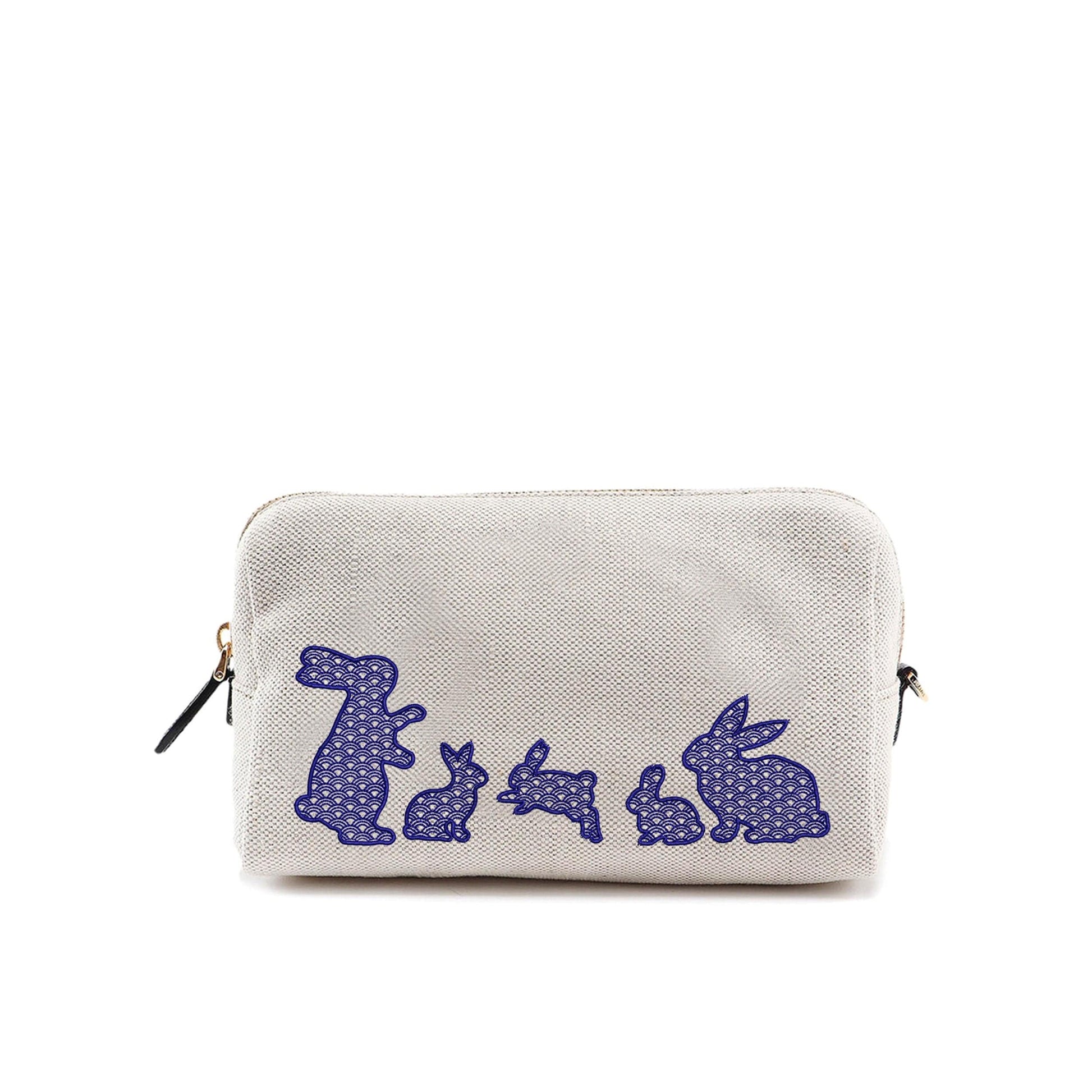 Easter Japandi Bunny Machine Embroidery Design on pouch