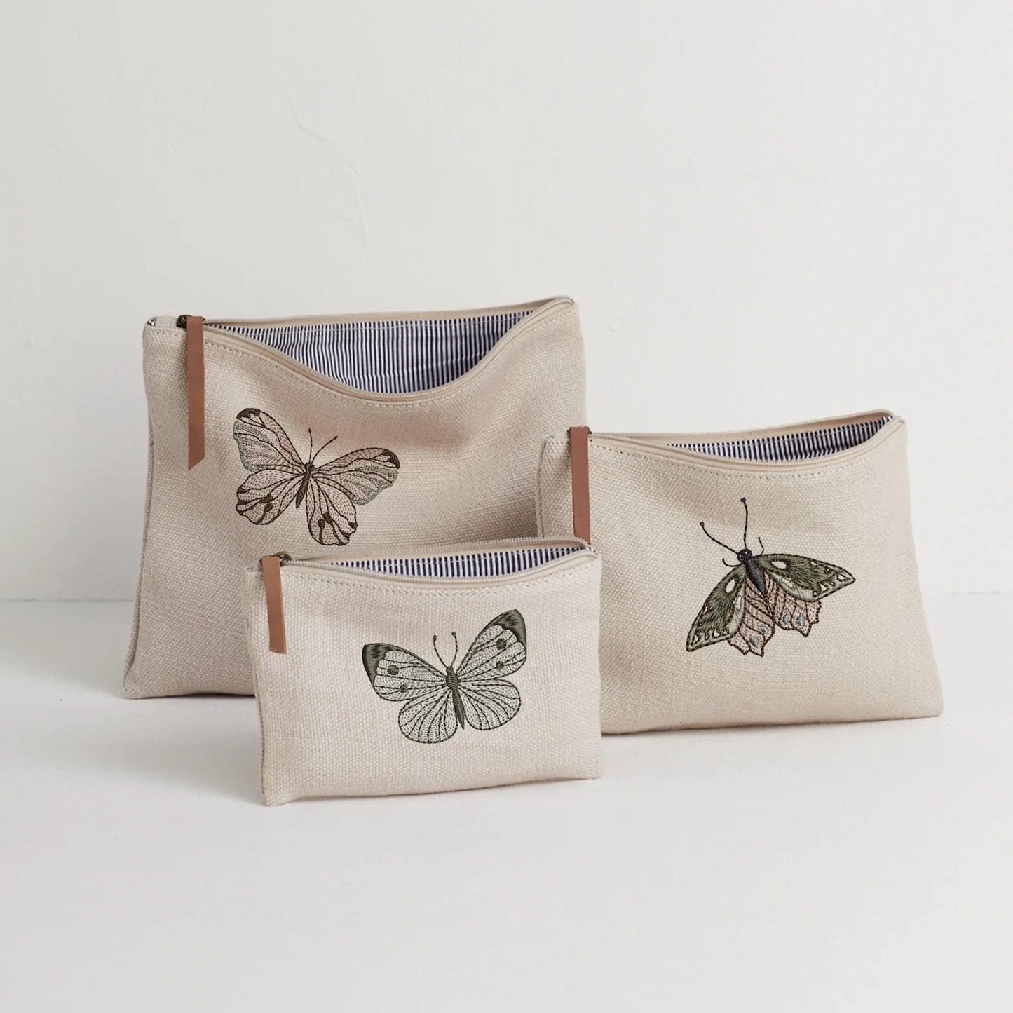 Flower Butterfly Machine Embroidery Design Bundle on bag set