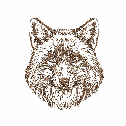 Forest Fox Face Machine Embroidery Design