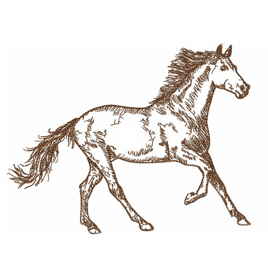 Horse running Machine Embroidery Design